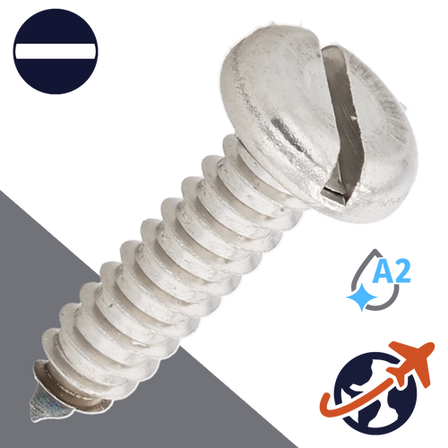 M2.2 Slotted Pan Head Tapping - A2 Stainless DIN 7971