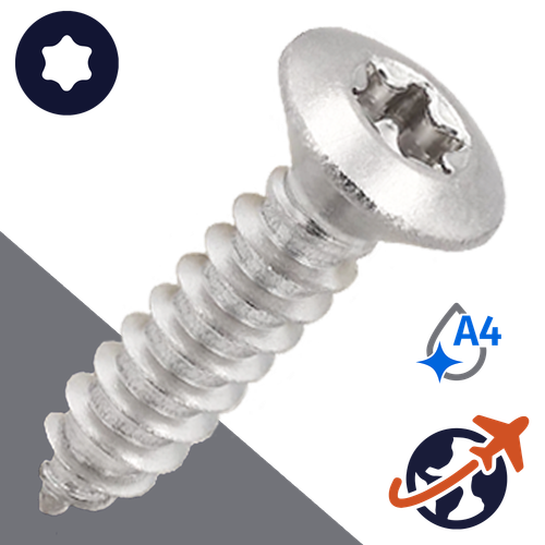 M4.2 Torx Oval Tapping,ISO 14587-TX,A4 Stainless Steel