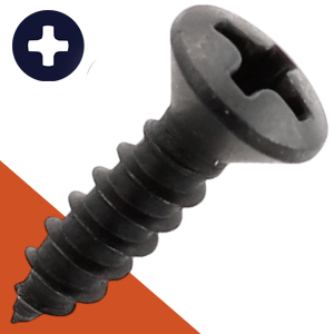 M3.5 Oval Phillips Tapping Stainless Black Oxide DIN 7983-C