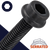 M8X1.25 Serrated Flanged Socket Cap Screw -  Class 12.9 Black 