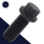M12X1.75 Flange Bolt 12-Point - Class 12.9 Black 