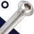 M6X1.0 Button Head Cap Screw - A2 Stainless ISO 7380-1