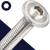 M10X1.5 Flange Button Head Screw - A2 Stainless ISO 7380-2