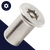 Flat Security Sleeve Nut,Torx + Pin Socket,Stainless Steel A2
