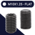 M10X1.25 Fine Allen Set Screw Stud 45H DIN 913 Flat Point