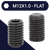 M12X1.0 Super Fine Set Screw,Steel Class 45H,DIN 913 Flat Point
