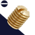 M8X1.25 Slotted Flat Point Set Screw - Brass DIN 551