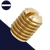 M8X1.25 Slotted Flat Point Set Screw - Brass DIN 551