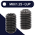 M8X1.25 Cup Point Allen Set Screw Stud 45H DIN 916