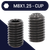 M8X1.25 Set Screw,Steel Class 45H,DIN 916 Cup Point