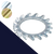 Serrated Star Lock Washer,External DIN 6798-A,Steel, Zinc Plated