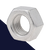 Coarse DIN 934 Nut,Aluminum,Plain Finish
