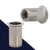 Rivet Nut Countersunk - A2 Stainless - Open End Knurled Wide Head 