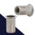 Countersunk, Wide Head,Ribbed Rivet Insert Nut,A2 Stainless, Open End