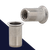 Countersunk, Wide Head,Ribbed Rivet Insert Nut,A2 Stainless, Open End