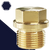 Flanged Hex Drive Plug,Solid Brass,DIN 910