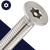 M6 Flat Torx + Pin Screw Stainless Steel