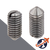 M1.6X0.35 Slotted Set Screw,14H Steel CONE Point,DIN 553 / ISO 7434
