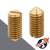 M6X1.0 Slotted Cone Point Brass Set Screw - Brass DIN 553 Extended Lengths