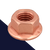 Top Lock Flange Nut COARSE,Steel Class 8 Copper Exhaust,Special Wrench / Heights