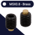M5X0.8 Brass Point Allen Set Screw - Steel 14H Black