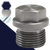 British Flanged Hex Plug,Steel, Plain & Zinc,DIN 910 BSPP
