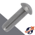 M1.4 Grooved Pin Round Head,Steel Plain,DIN 1476