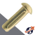M2 Grooved Pin Round Head,Brass,DIN 1476