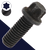 M10X1.5 External Six-Lobe Flange Bolt - Class 10.9 Black