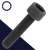 M8X35 Internal 12-Point Socket Cap Screw -  Class 10.9 Black