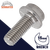 M10X1.5 Serrated Flange Bolt,A2-70 Stainless,DIN 6921 / 15mm Wrench