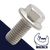 M4X0.7 Flange Bolt,A2 Stainless Steel,DIN 6921 / 7mm Wrench