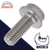 M5X0.8 Serrated Flange Bolt,A2-70 Stainless,DIN 6921 / 8mm Wrench