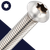 M8X1.25 Torx Button Head,A2 Stainless Steel,ISO 7380-1 TX