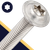 M4X0.7 Torx Button Flange,A2 Stainless Steel,ISO 7380-2 TX