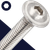 M10X1.5 Socket Button Flange,Stainless Steel A2,ISO 7380-2