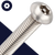 M10 Button Head Allen + Pin,Stainless Steel A2,Security Screw