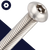 M4 Button Head Allen + Pin,Stainless Steel A2,Security Screw