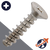 M4.0 Phillips Flat Thermoplastics Screw - A2 Stainless