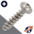 M3.5 Phillips Pan Thermoplastics Screw - A2 Stainless