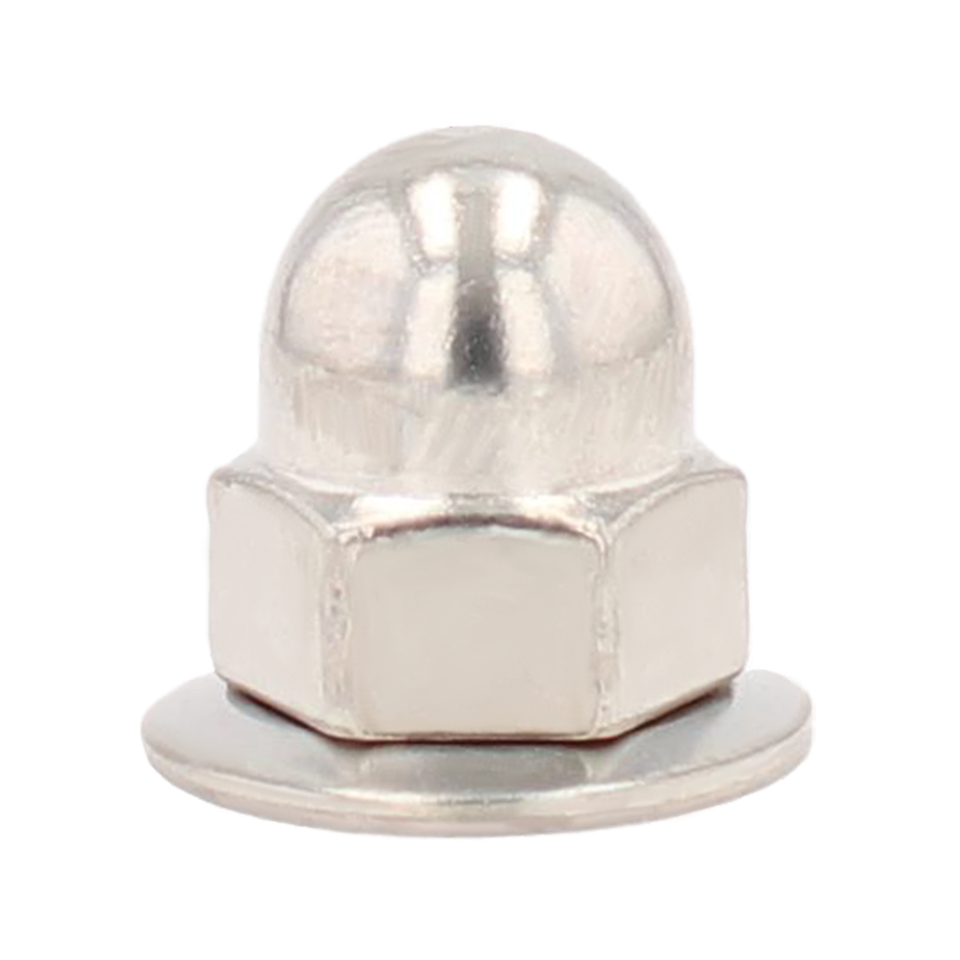 50 PCS M6-1.0 Acorn Cap Hex Locknuts - 304 Stainless Steel, Bright Finish, For Construction & Automotive Use - View #8