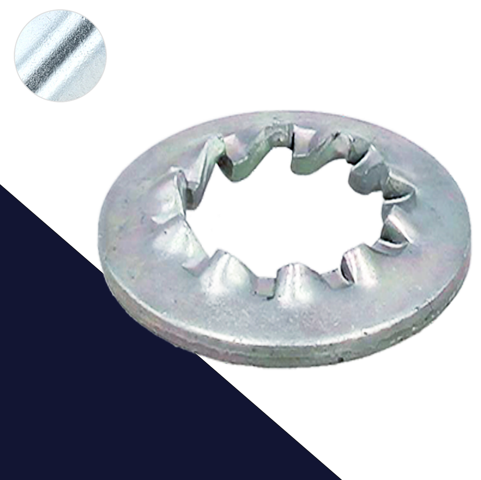 Serrated Internal Star Lock Washer Type JZC Zinc Plated - BelMetric