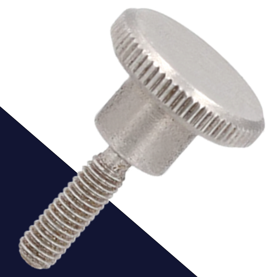 Berwick 4477BCVI Uチップ UK7.5 M4X0.7 Thumb Screw Knurled - A2 Stainless DIN 464 High Type