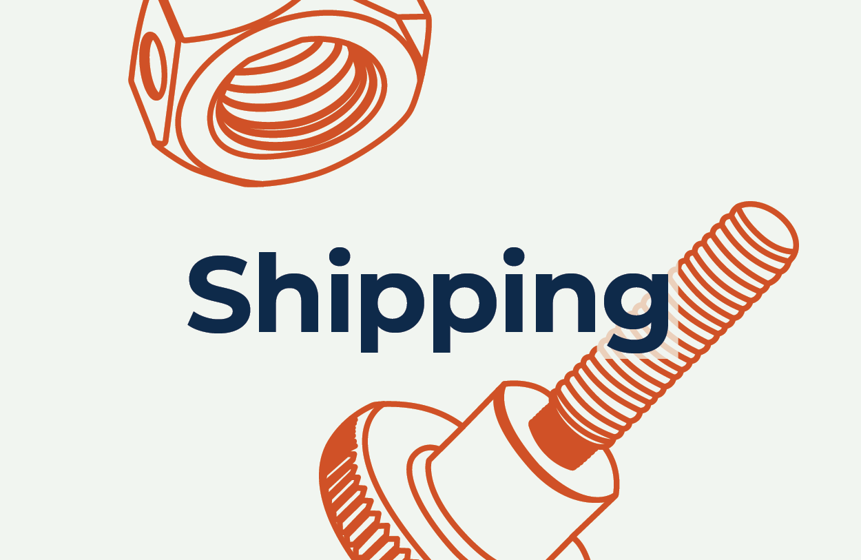 Shipping header with fastener illustration background