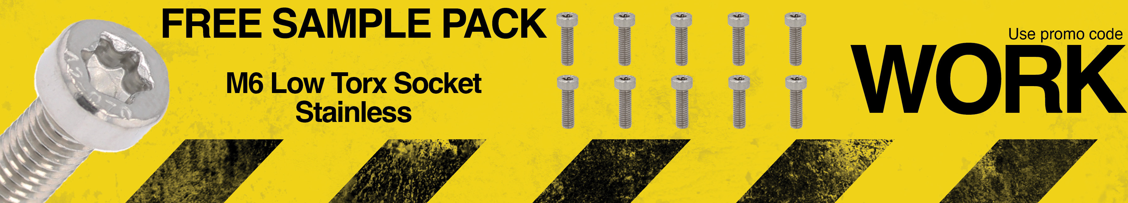 Use promo code WORK for free M6 Low Torx Socket