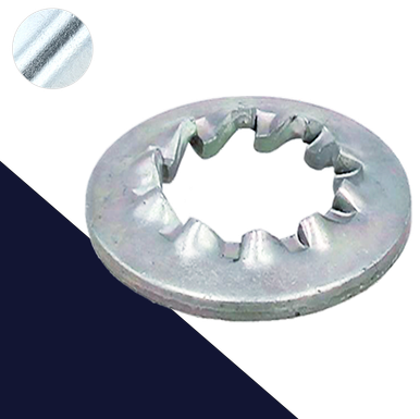 Serrated Internal Star Lock Washer Type JZC Zinc Plated - BelMetric