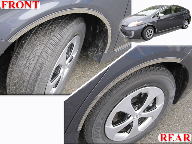 Stainless Steel Chrome Wheel Well Trim 4Pc for 20102015 Toyota Prius