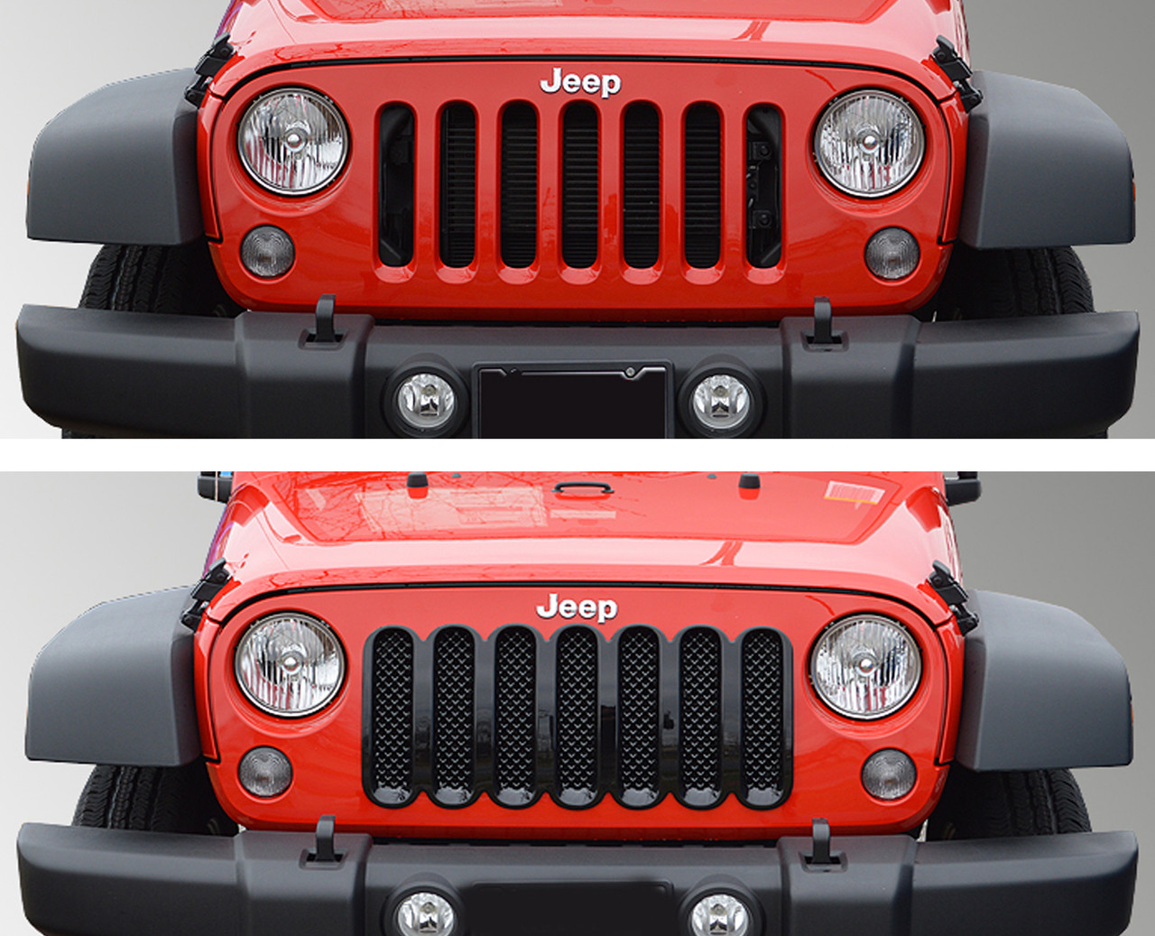 Glossy Black Grille Overlay for Jeep Wrangler 20072017 707 Motoring