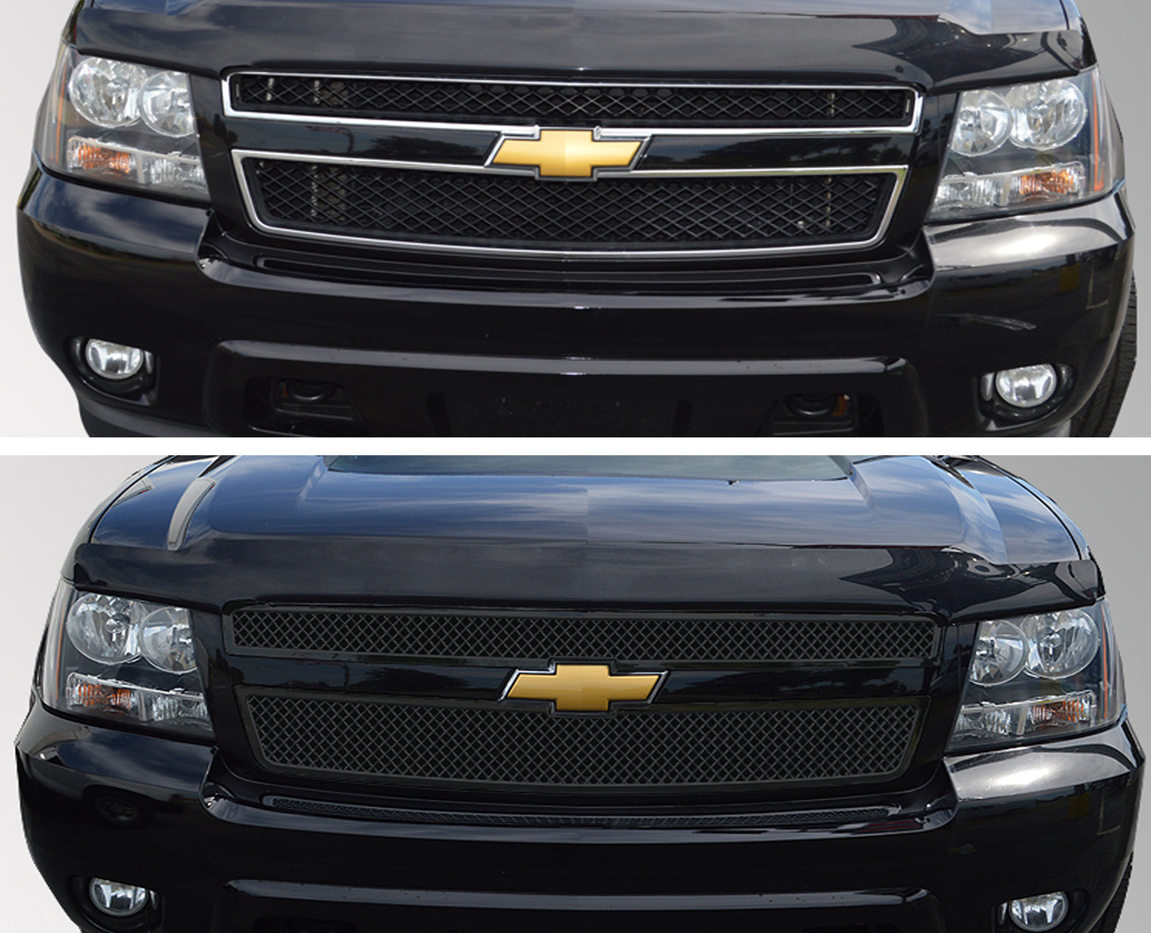 Glossy Black Grille Overlay for Chevy Avalanche 2007-2013 - 707