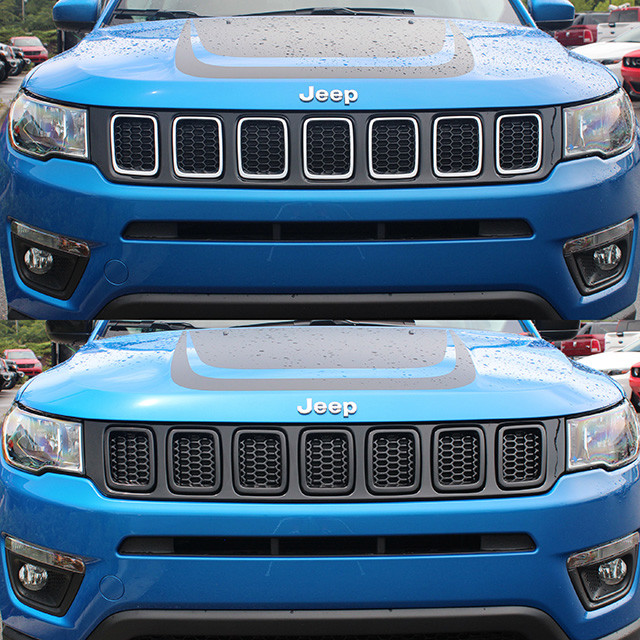 Glossy Black Grille Overlay for Jeep Compass 20182020 707 Motoring